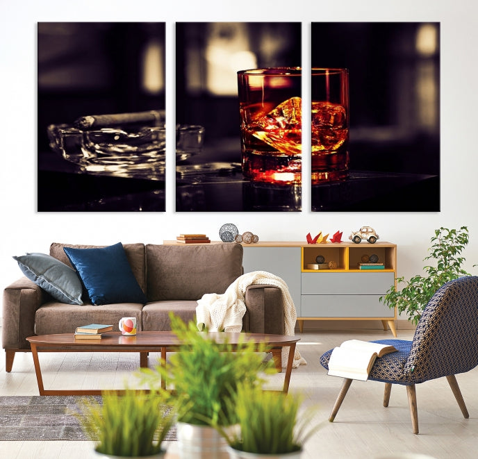 Upgrade Your Kitchen with a Touch of Whiskey & Modern StyleOur Wall Art Canvas Print Decor Piece