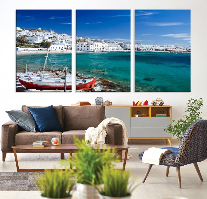 Santorini Greece Wall Art Canvas Print