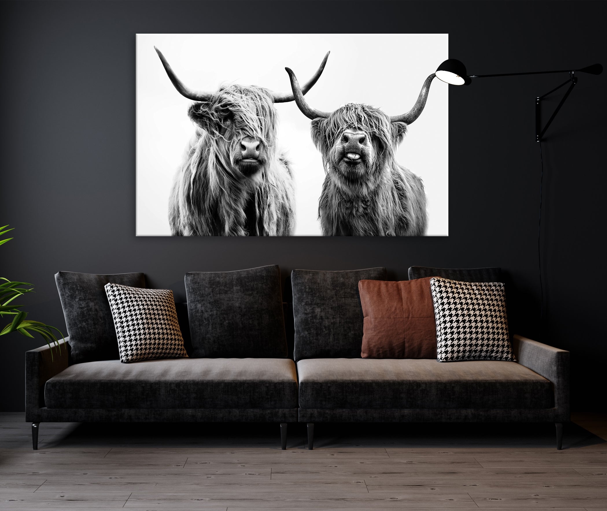 Bring the Charm of a Scottish Highland Cow to Your Farmhouse with Our Wall Art Canvas PrintA Rustic & Cozy Decor